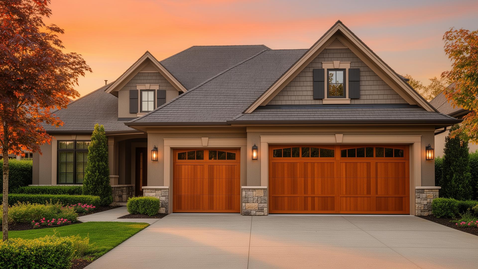 Professional carriage-style garage door
